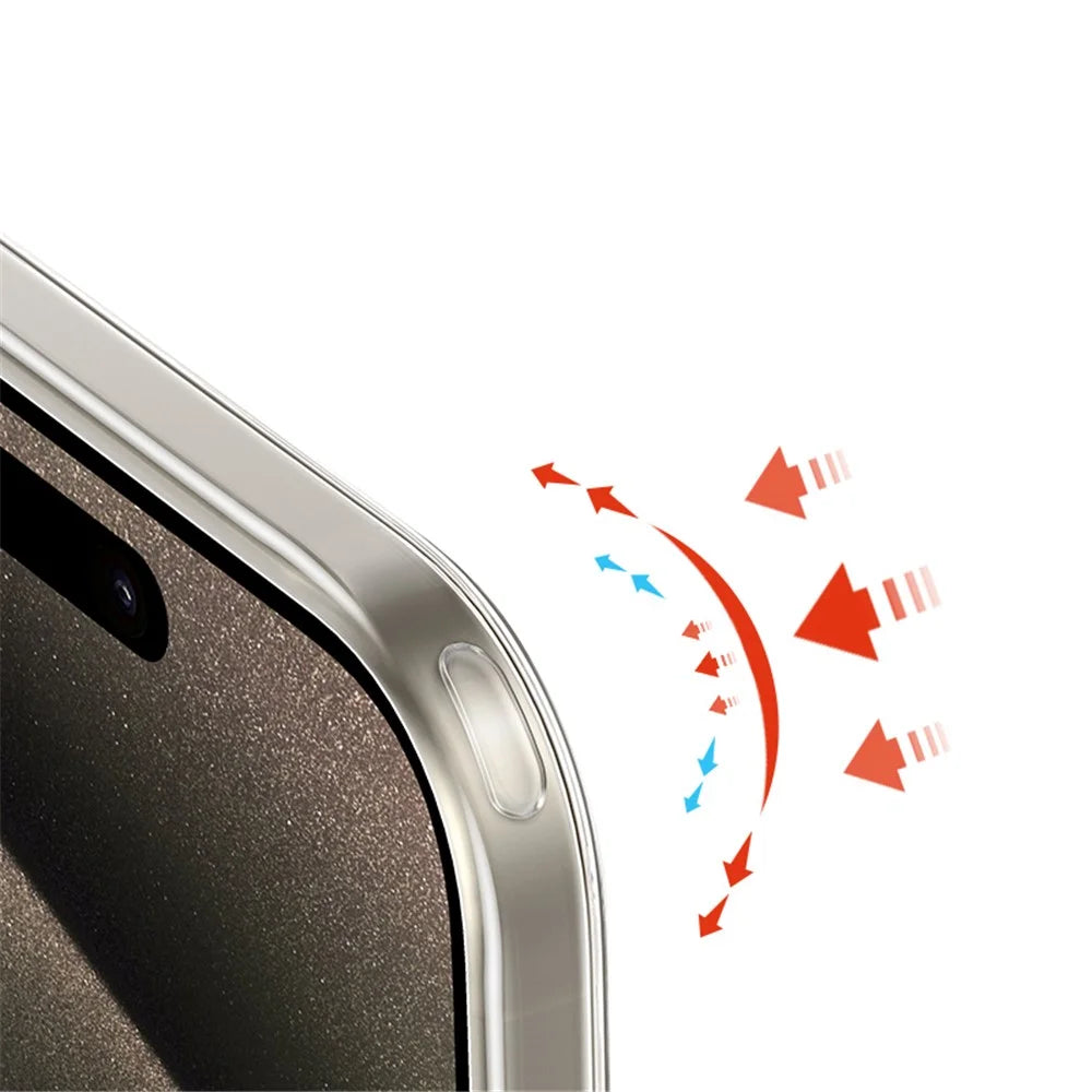 XUNDD Greya Series For iPhone 15 Pro Max Cell Phone Case Stripe Design PC+TPU Clear Cover - Transparent - 3