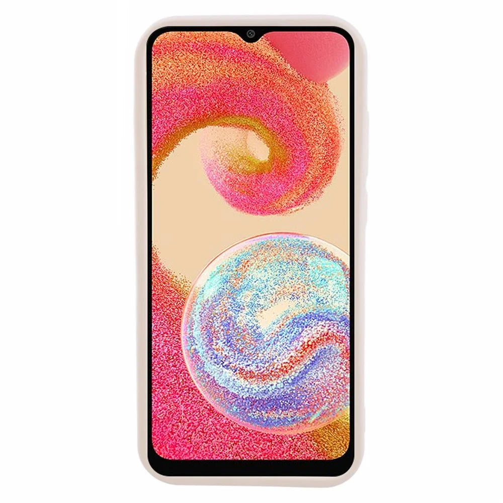 For Samsung Galaxy A04e 4G / M04 4G / F04 4G Case Soft TPU Matte Phone Back Cover - Beige - 2