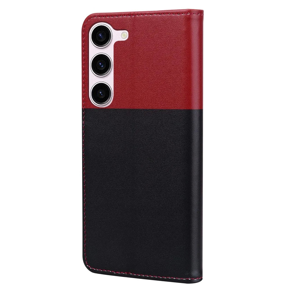 Cartoon Pet Series for Samsung Galaxy S25 / S24 Leather Case Stand Wallet Splicing Phone Cover - Black - 7