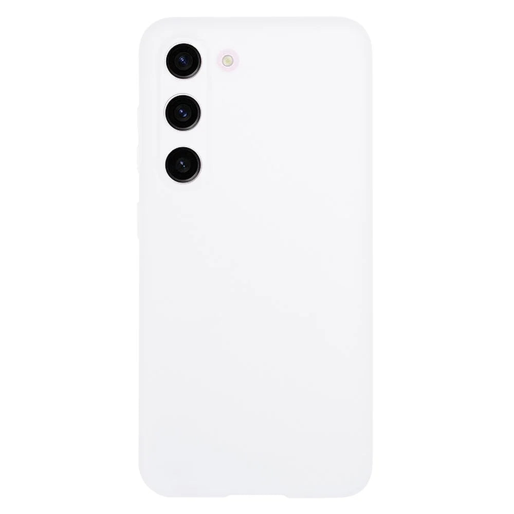 For Samsung Galaxy S23+ Case Lens Protection Matte TPU Cover (Precise Cutout) - Clear White - 1