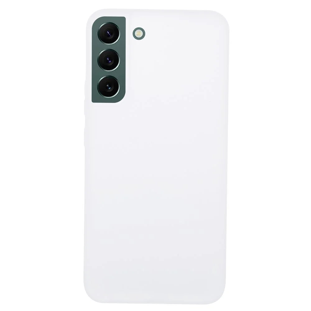For Samsung Galaxy S22+ 5G TPU Case Matte Finish Phone Shell (Big Rear Lens Hole) - Clear White - 1