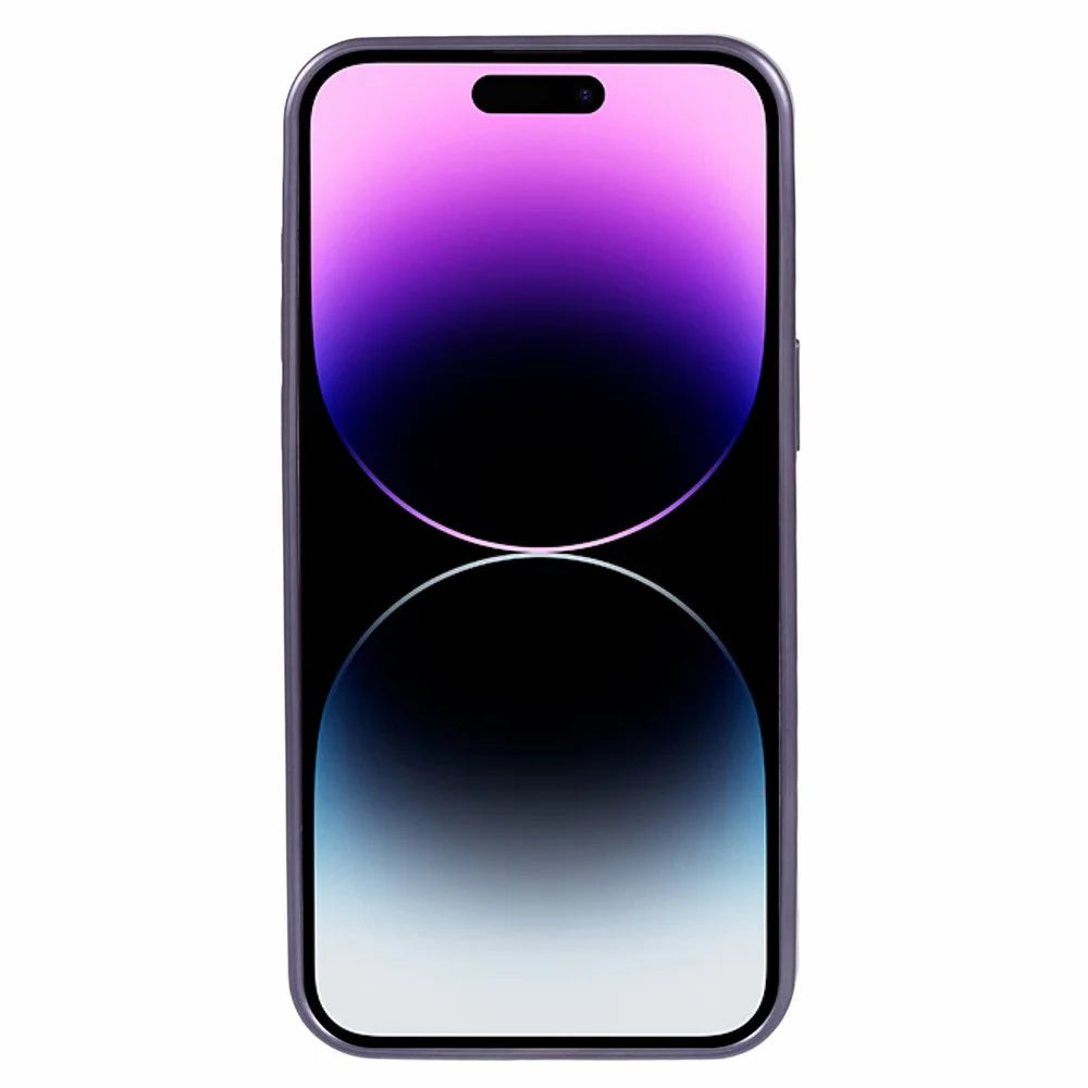 For iPhone 14 Pro Case Matte Electroplating Smart Phone Shell Compatible with MagSafe - Dark Purple - 2