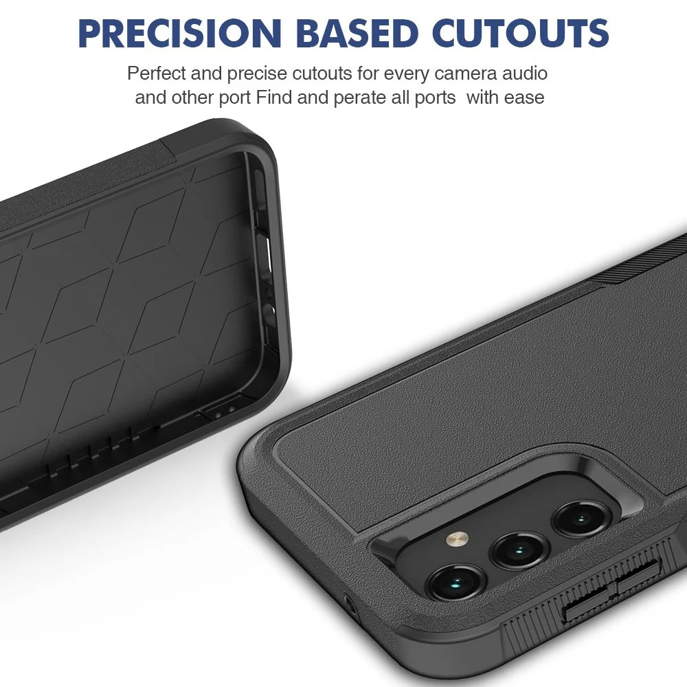 For Samsung Galaxy A14 5G / A14 4G Cover PC+TPU Shockproof Cell Phone Case - Black - 2