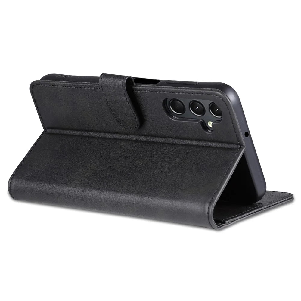 AZNS For Samsung Galaxy A05s 4G Cell Phone Case PU Leather Wallet Cover - Black - 4