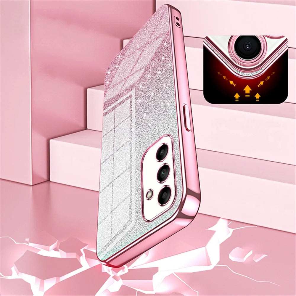 TPU Cover for Samsung Galaxy A05s 4G Precise Cutout Electroplating Cell Phone Case - Pink - 5