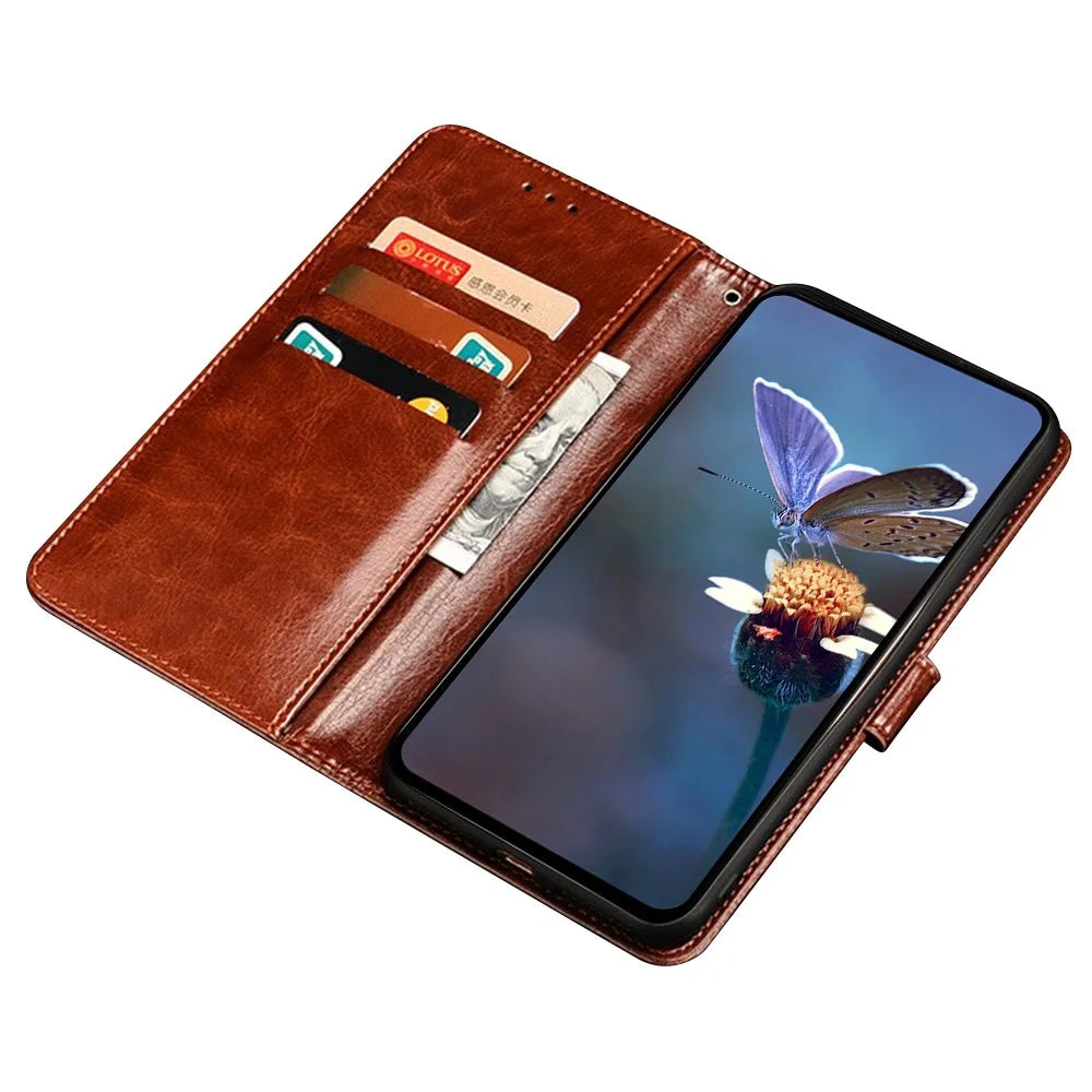 IDEWEI For BLU View 4 Case Anti-Scratch PU Leather Stand Mobile Phone Shell - Brown - 2