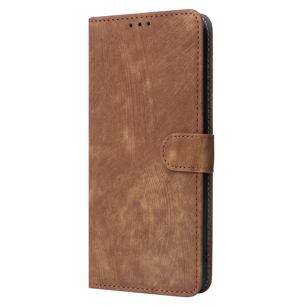 For OnePlus Ace 2 Pro 5G RFID Blocking Wallet Cell Phone Case PU Leather Shell with Strap - Brown - 6