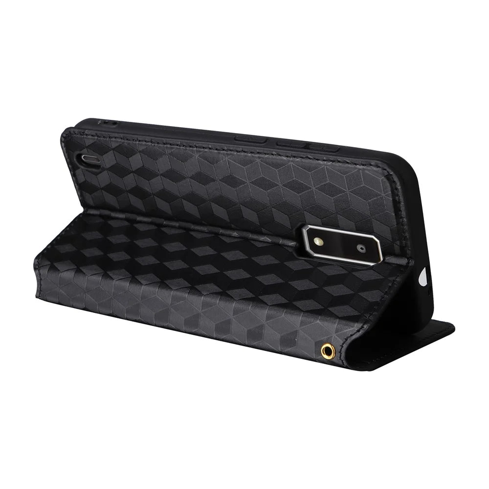 For BLU View 4 / View 2 (2023) Wallet Phone Case Folio PU Leather Cover - Black - 4