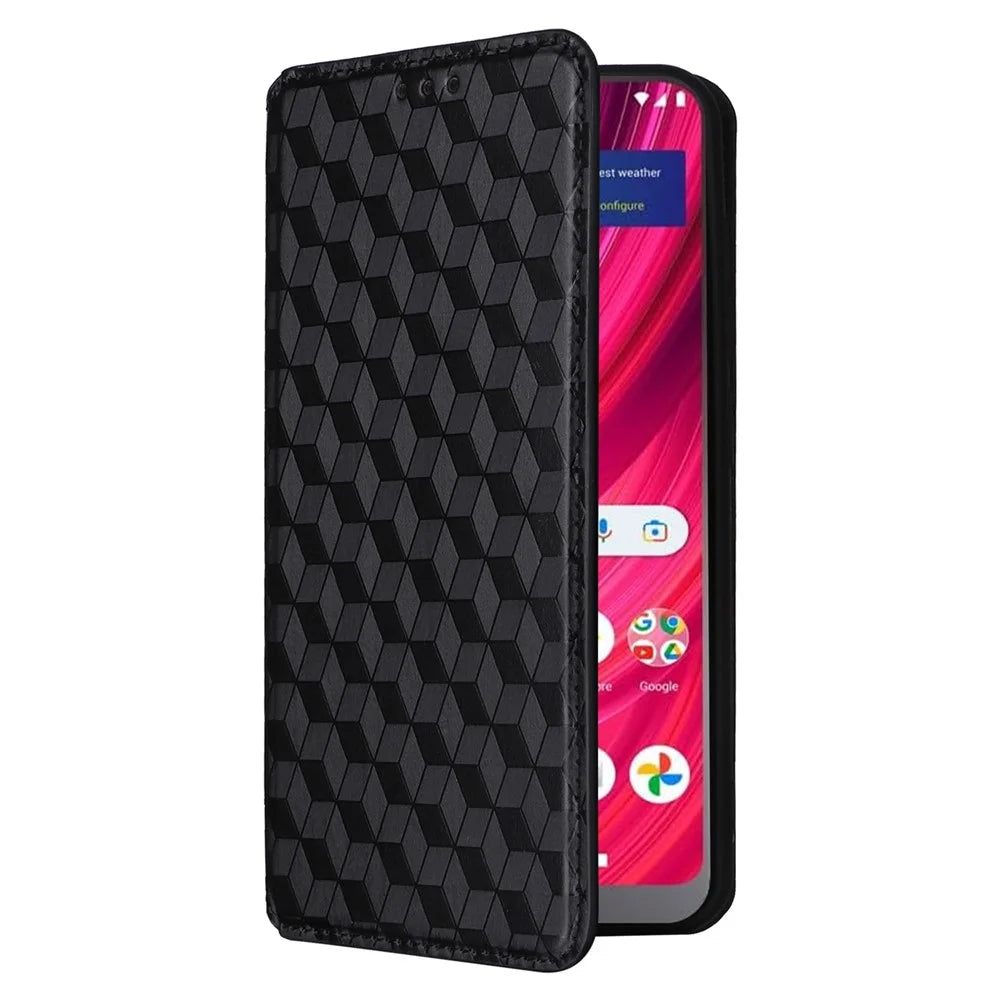 For BLU View 4 / View 2 (2023) Wallet Phone Case Folio PU Leather Cover - Black - 5