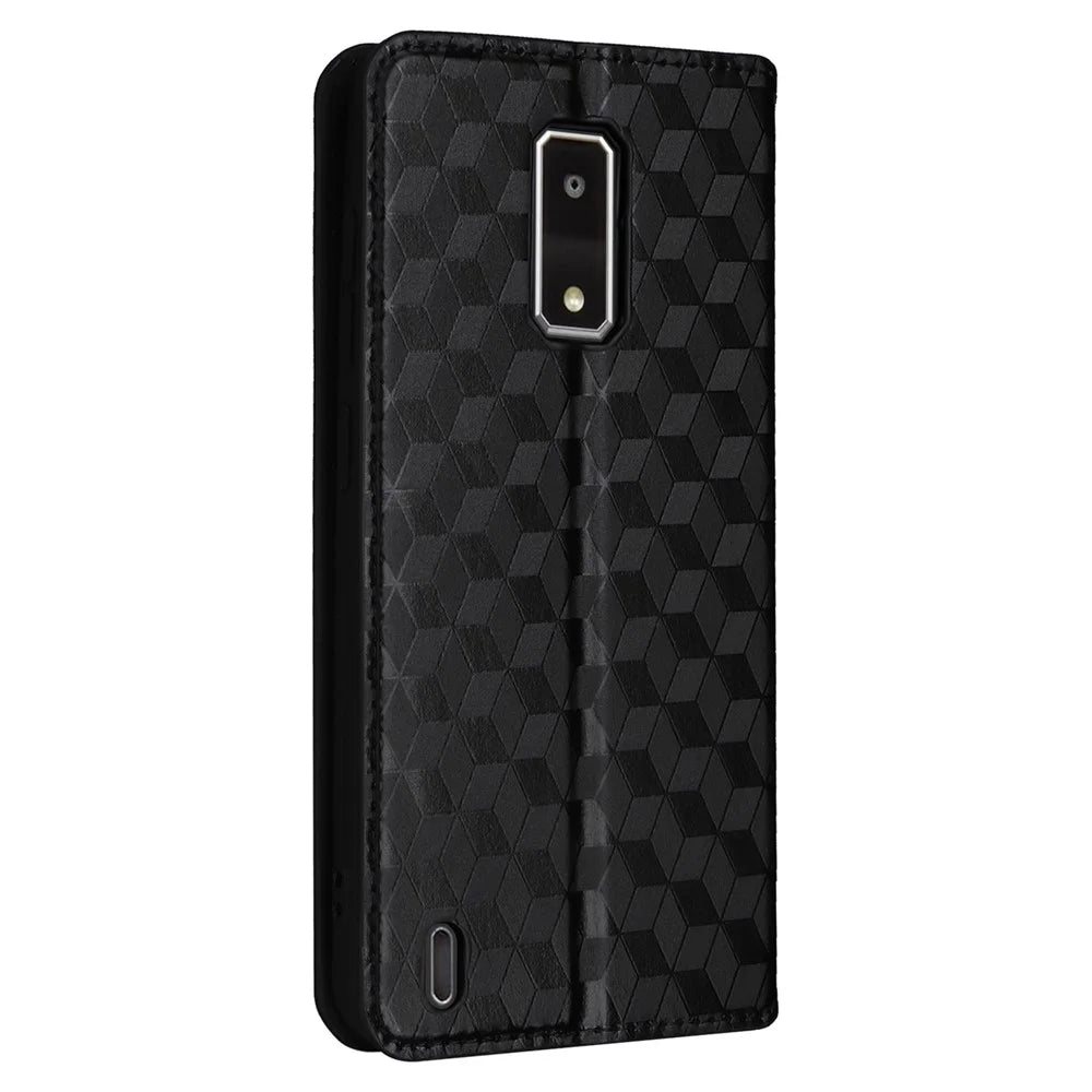 For BLU View 4 / View 2 (2023) Wallet Phone Case Folio PU Leather Cover - Black - 6