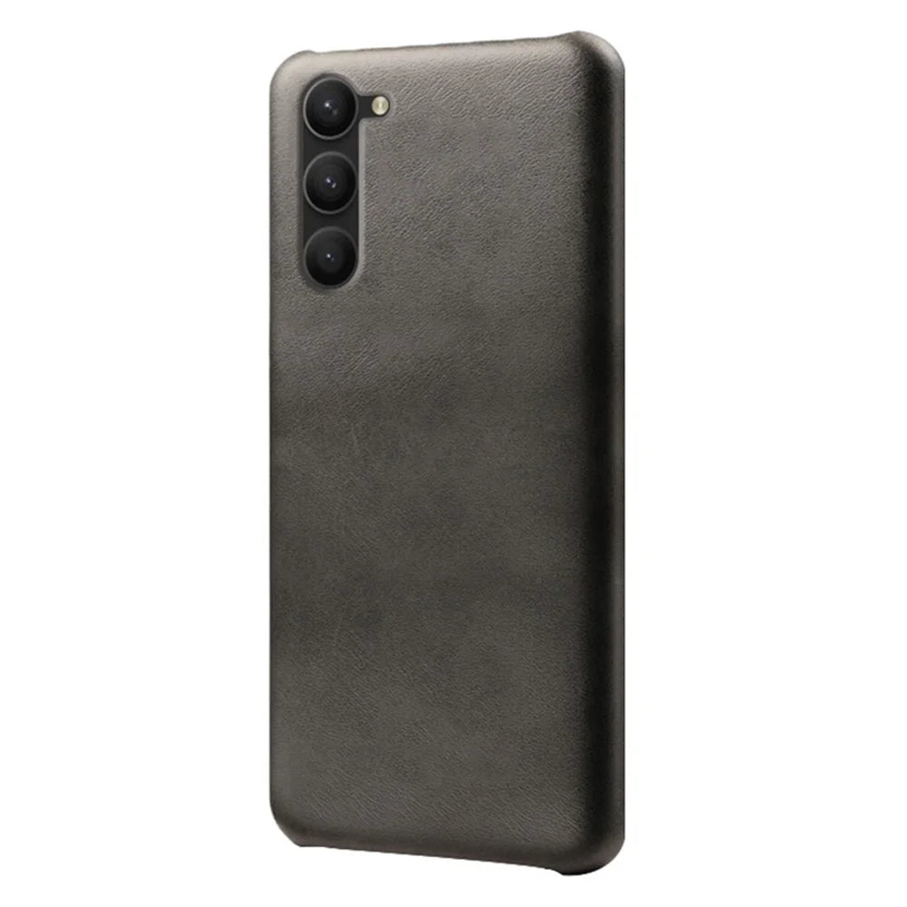 For Samsung Galaxy S24+ Phone Case Slim PU Leather + PC Shockproof Back Cover - Black - 2
