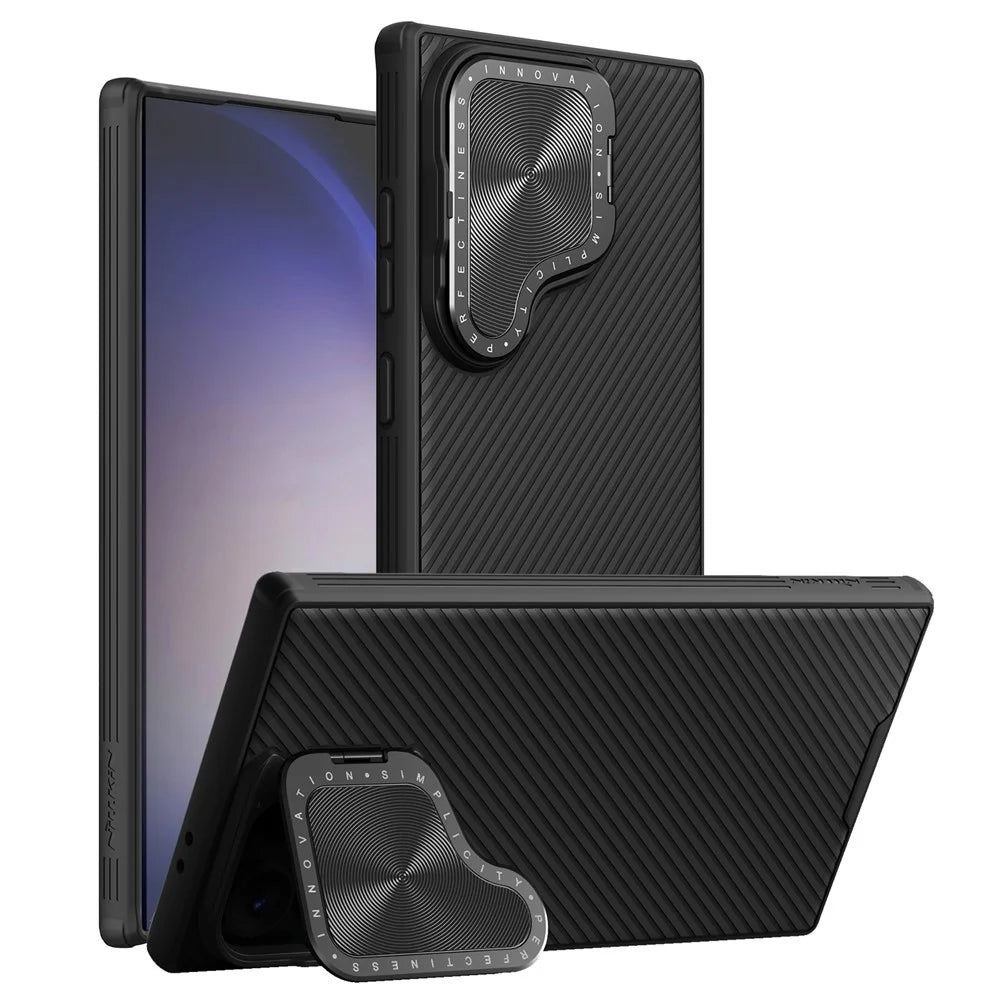 NILLKIN CamShield Prop Magnetic Series for Samsung Galaxy S24 Ultra Case Kickstand Phone Cover - Black - 1