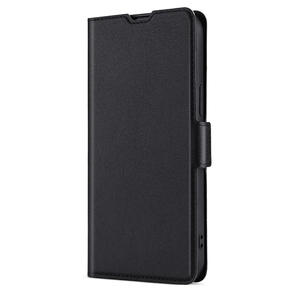 For Realme 11 4G (159.9x73.3x7.95mm) Case Stand Leather Phone Cover with Card Slot - Black - 7
