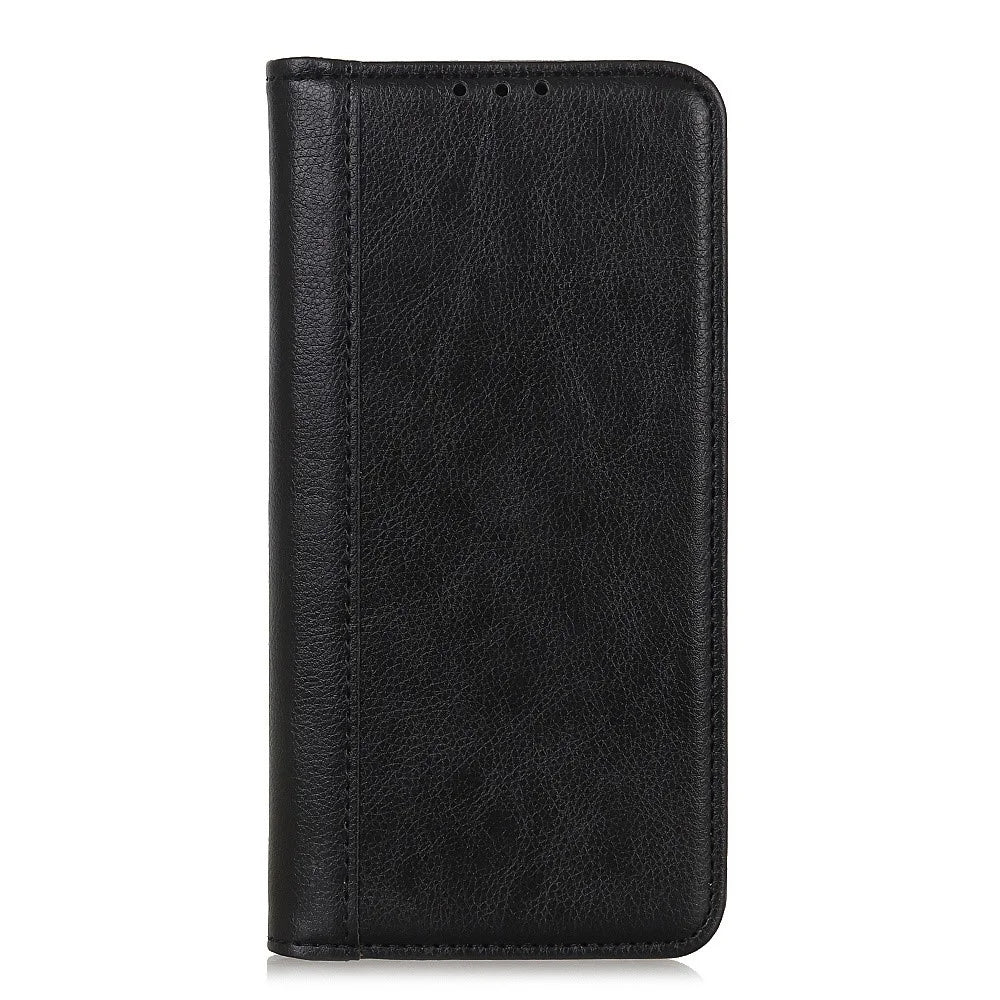 For Samsung Galaxy A35 5G Magnetic Case Shockproof Split Leather Phone Stand Cover - Black - 6