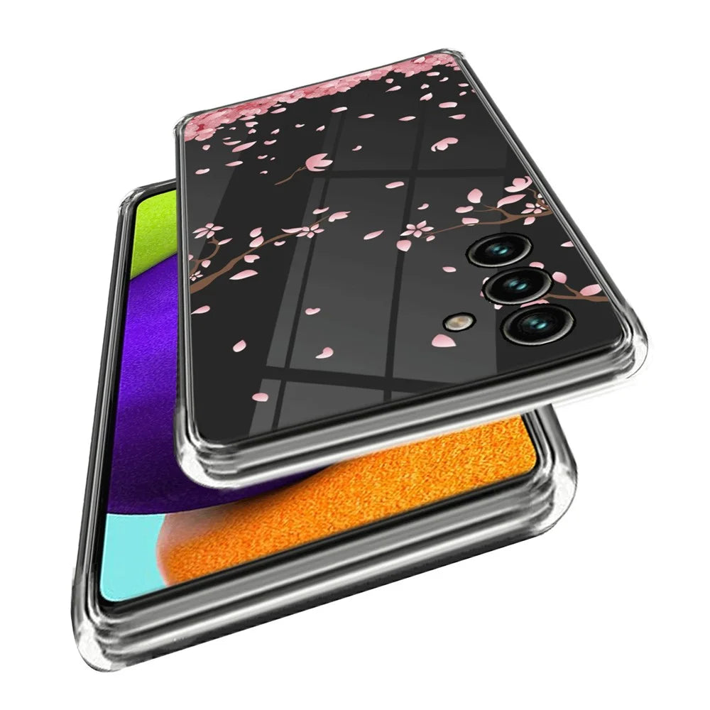 For Samsung Galaxy A15 4G Soft TPU Cover Pattern Printing Phone Case - Sakura - 2