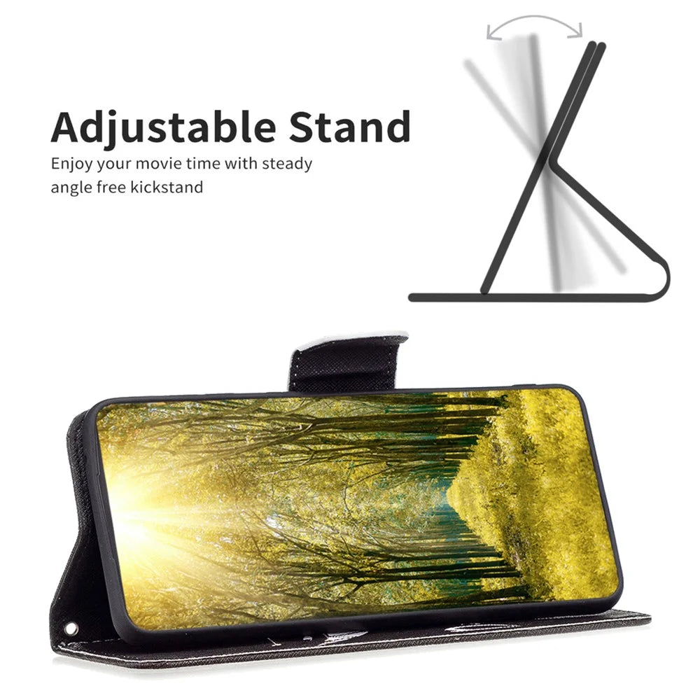 For Samsung Galaxy A55 5G PU Leather Flip Cover Pattern Printing Phone Case - Don't Touch My Phone - 2