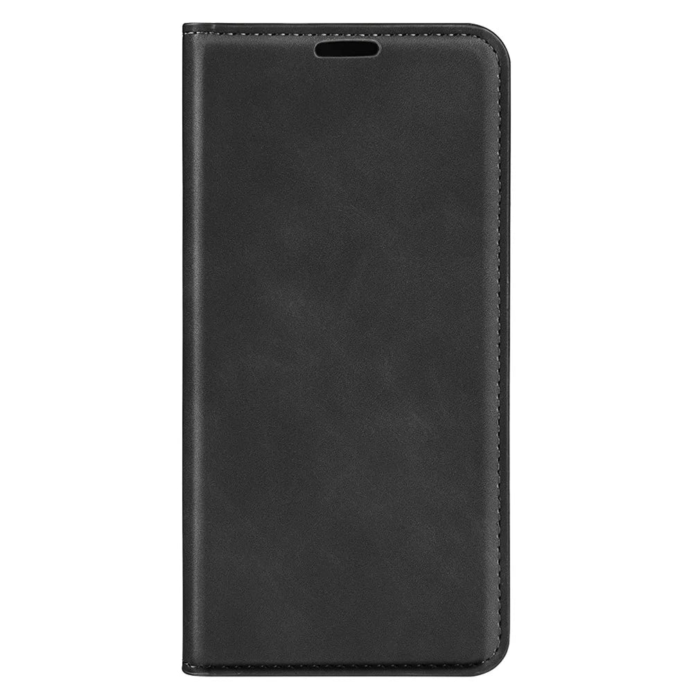For Google Pixel 8a Case Shockproof Phone Case Skin-Touch PU Leather Flip Cover - Black - 7