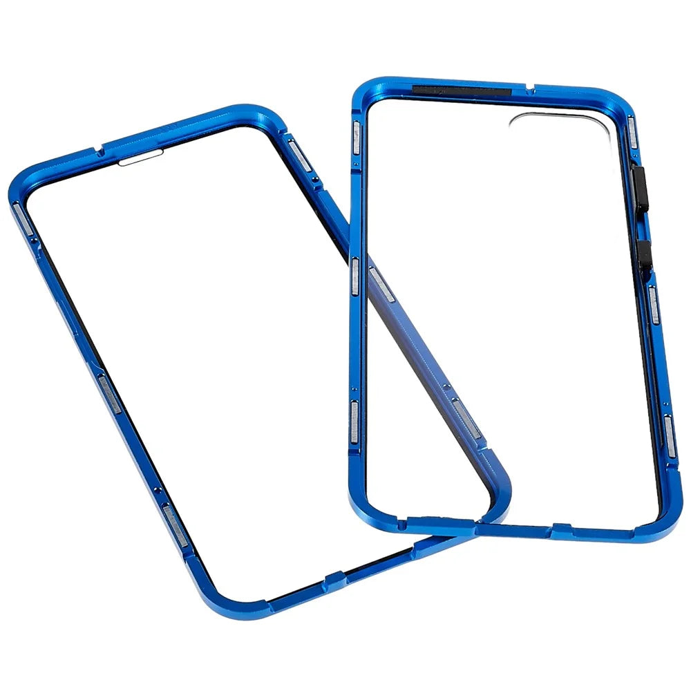 For Samsung Galaxy S25+ / S24+ Full Body Case Magnetic Tempered Glass Double-Sided Phone Case - Blue - 5