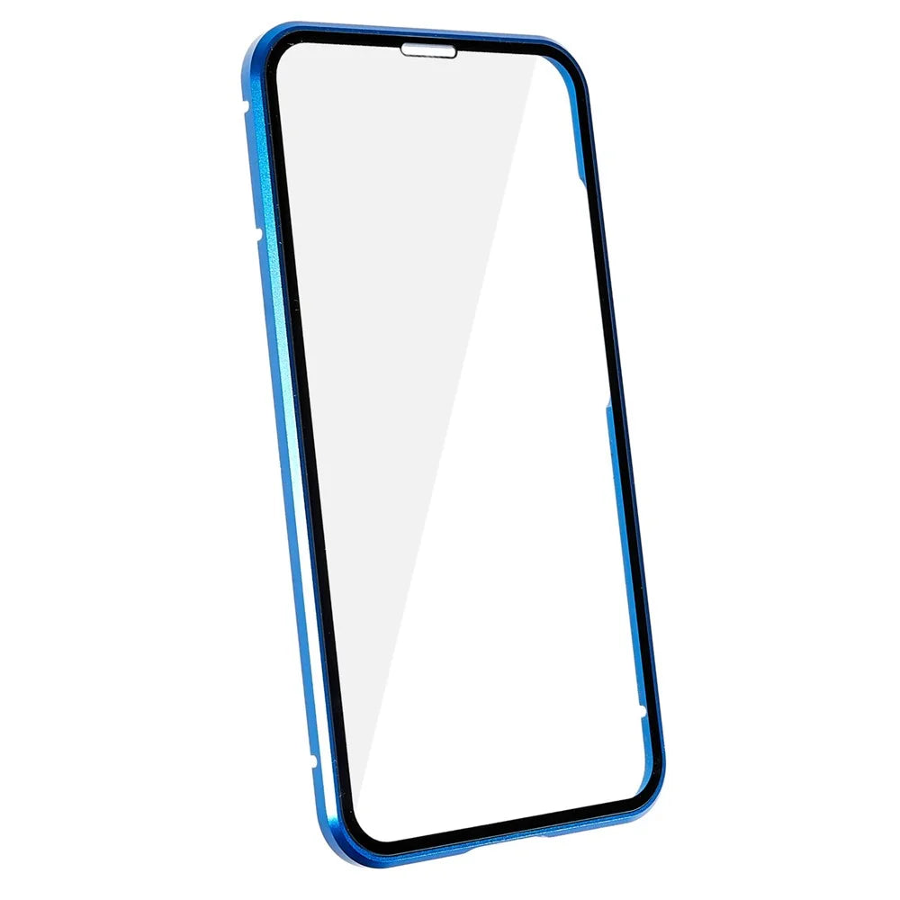 For Samsung Galaxy S25+ / S24+ Full Body Case Magnetic Tempered Glass Double-Sided Phone Case - Blue - 7
