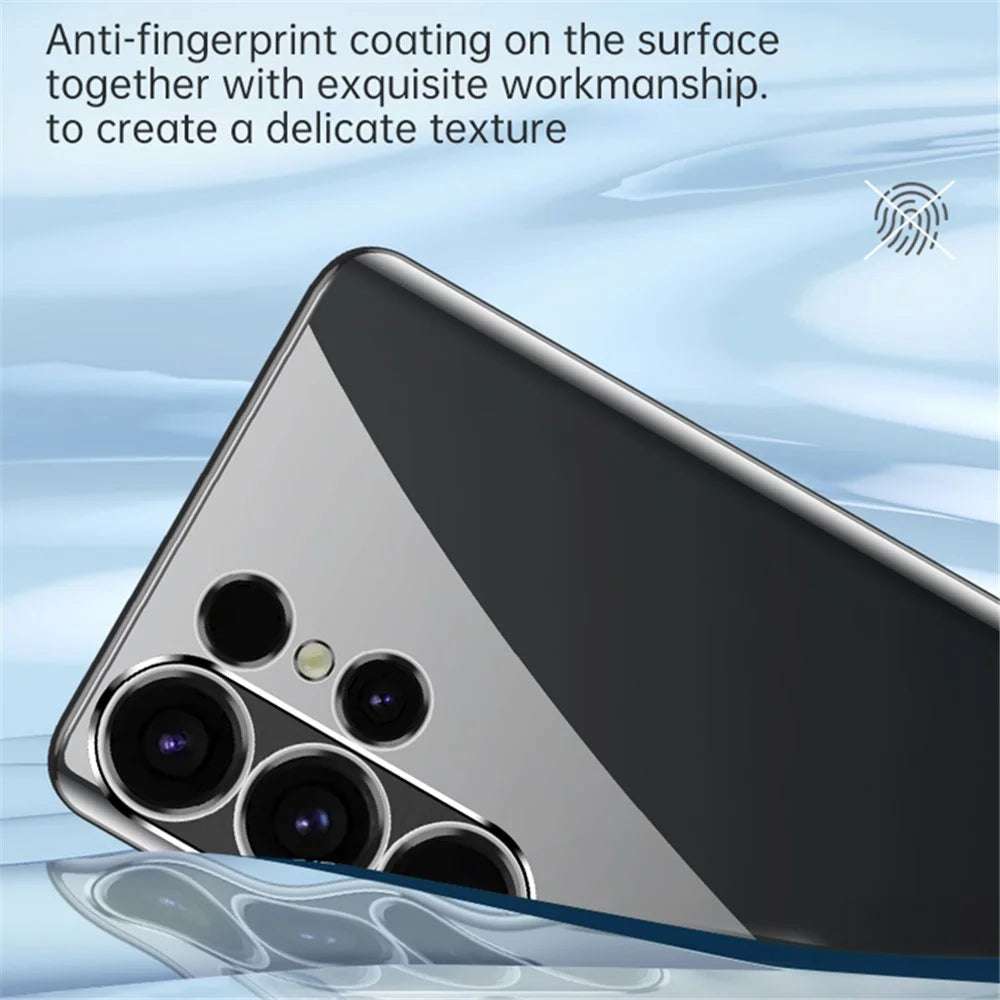 SULADA For Samsung Galaxy S24+ Clear Case Ultra-Thin Electroplated Edge TPU Cover - Black - 6