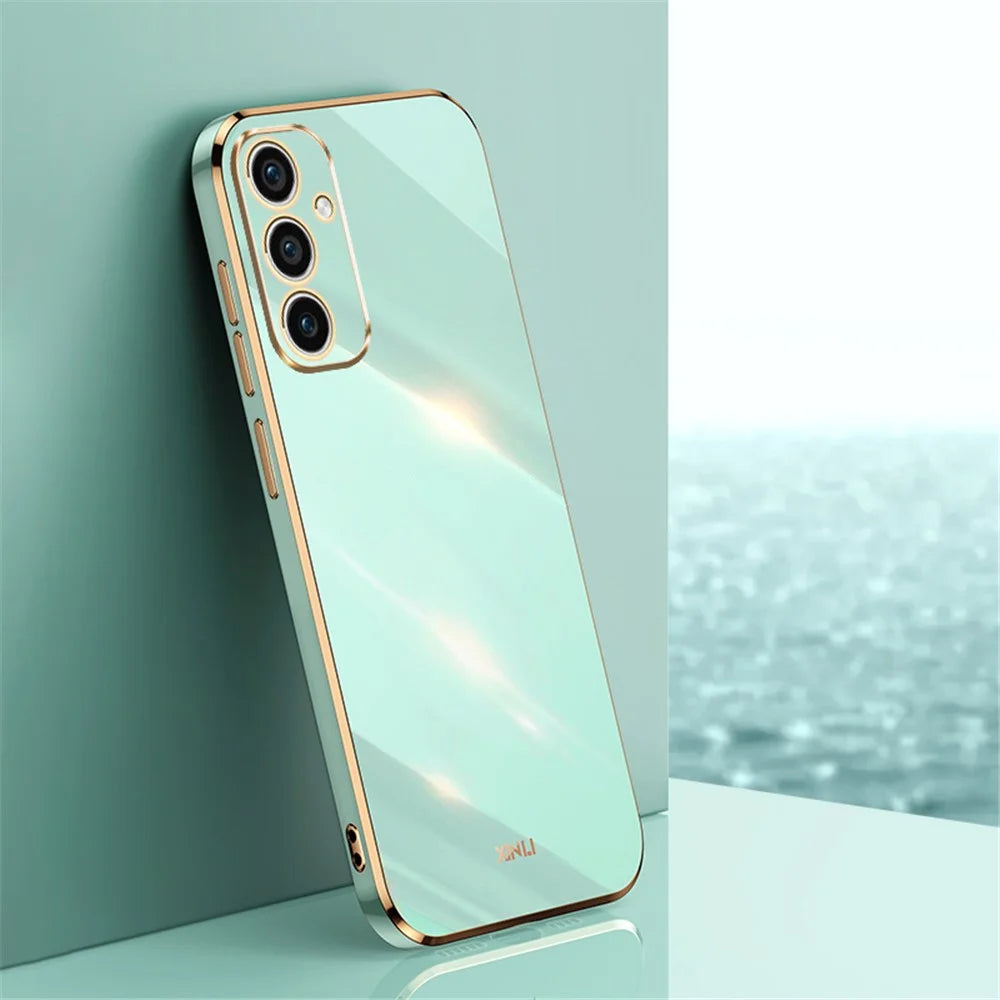 XINLI For Samsung Galaxy A35 5G Phone Case Soft TPU Shockproof Cover - Cyan - 2