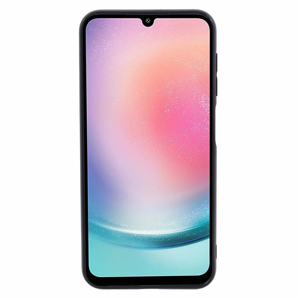 For Samsung Galaxy A24 4G (162.1 x 77.6 x 8.3mm) Cell Phone Case Soft TPU Black Glossy Cover with Precise Lens Cutout - 2