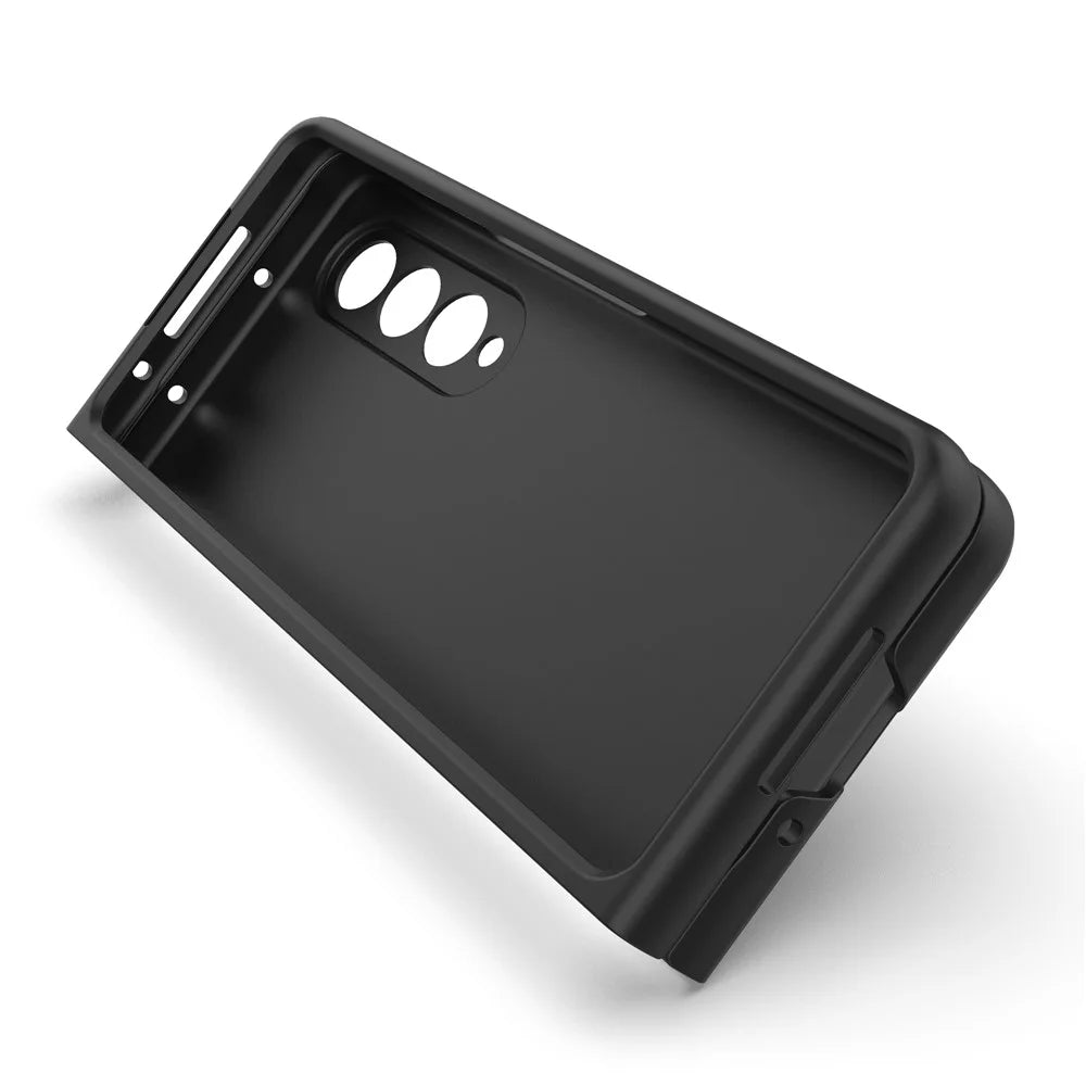 For Samsung Galaxy Z Fold4 5G Phone Case Hard PC Impact Resistant Cover - Black - 3