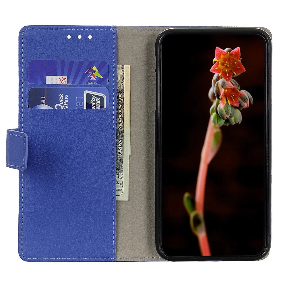 For OnePlus 12 5G PU Leather Case Phone Cover Stand Wallet - Blue - 2