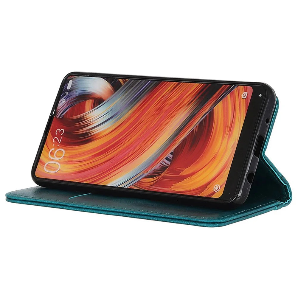 For OnePlus 12 5G Phone Cover Litchi Texture Magnetic Split Leather Wallet Case - Green - 3