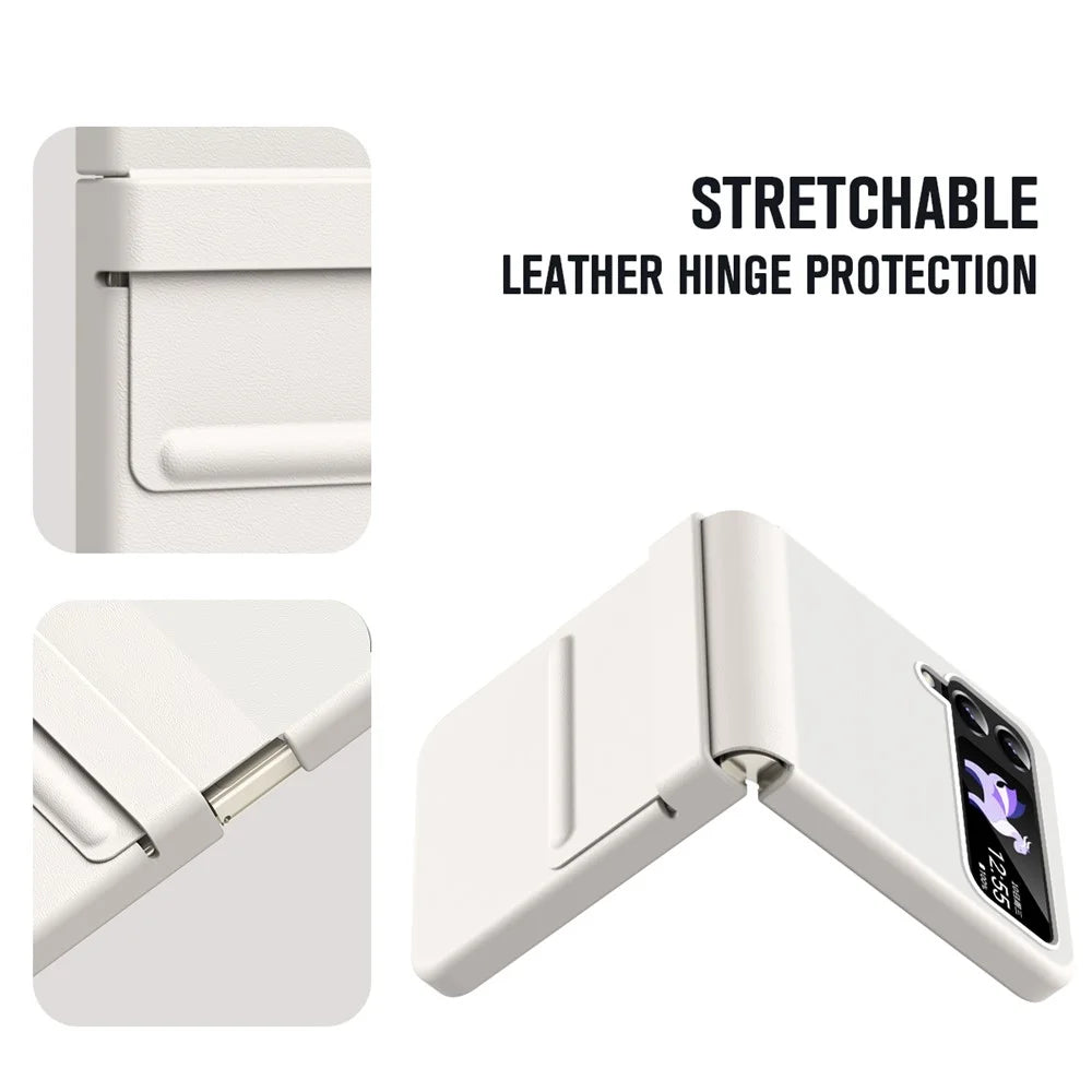 For Samsung Galaxy Z Flip3 5G / Z Flip4 5G Phone Case Thin Slim Hinge Protection Cover - White - 3