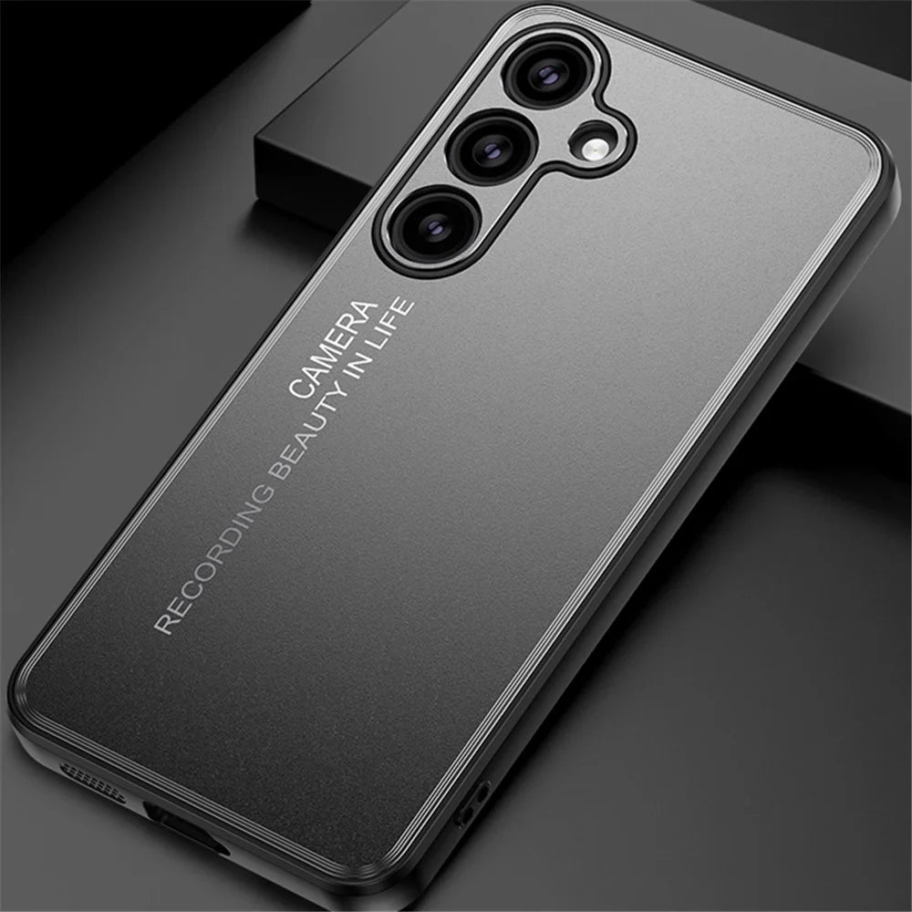 For Samsung Galaxy S24 Ultra Case TPU + Aluminium Alloy Heat Dissipation Scratch-resistant Phone Cover - Black - 3