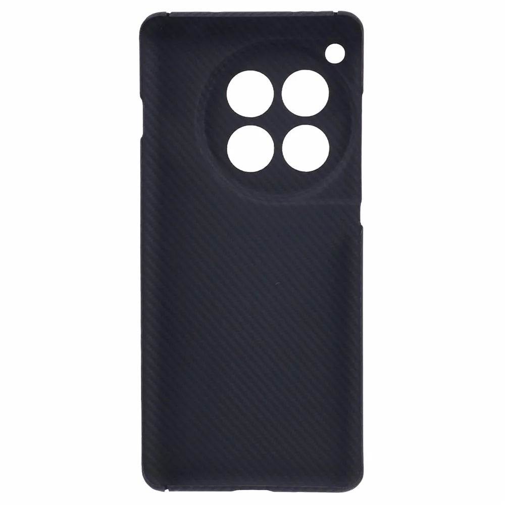 For OnePlus 12 5G Cell Phone Case 600D Fine Texture Aramid Fiber Cover (Precise Lens Hole) - Black - 2