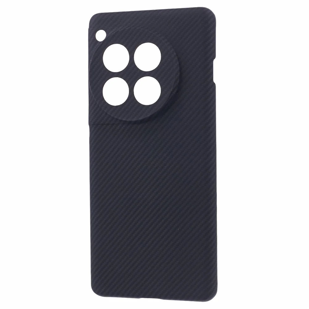 For OnePlus 12 5G Cell Phone Case 600D Fine Texture Aramid Fiber Cover (Precise Lens Hole) - Black - 3