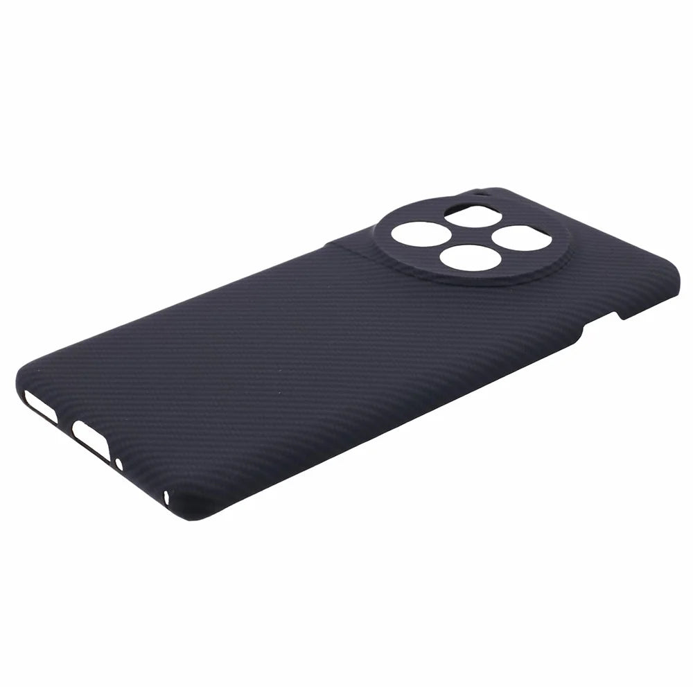 For OnePlus 12 5G Cell Phone Case 600D Fine Texture Aramid Fiber Cover (Precise Lens Hole) - Black - 4