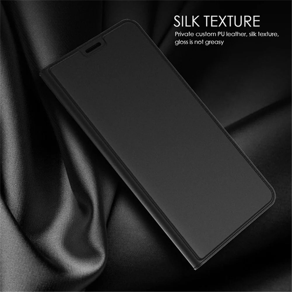 For ZTE nubia Neo 5G Case Card Slot PU Leather Protection Phone Cover - Black - 5