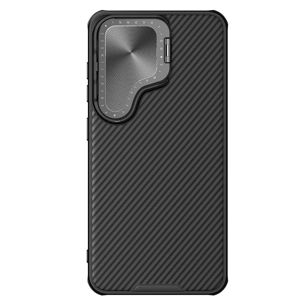 NILLKIN CamShield Prop Series for Samsung Galaxy S24 Cell Phone Case Kickstand Lens Lid PC+TPU Shell - Black - 1
