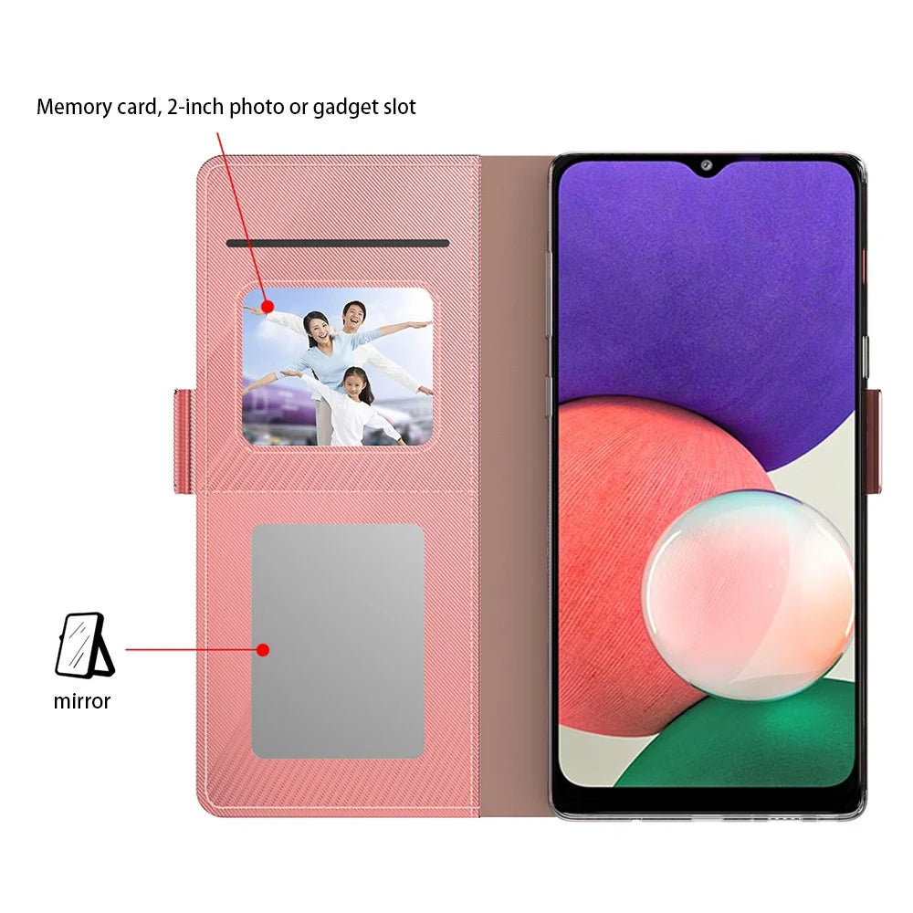 For Samsung Galaxy S24 Cases TPU+PU Leather Stand Cell Phone Cover - Rose Gold - 2