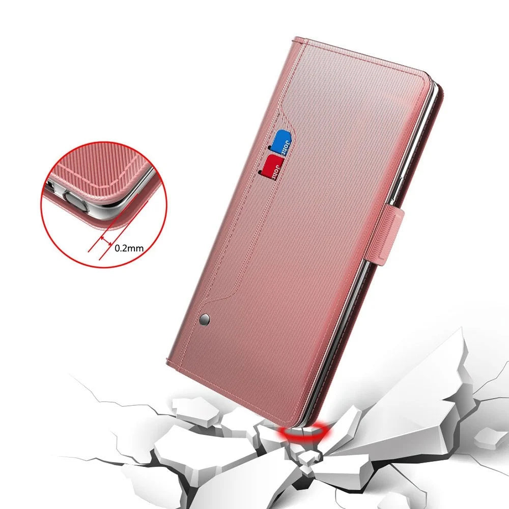 For Samsung Galaxy S24 Cases TPU+PU Leather Stand Cell Phone Cover - Rose Gold - 4