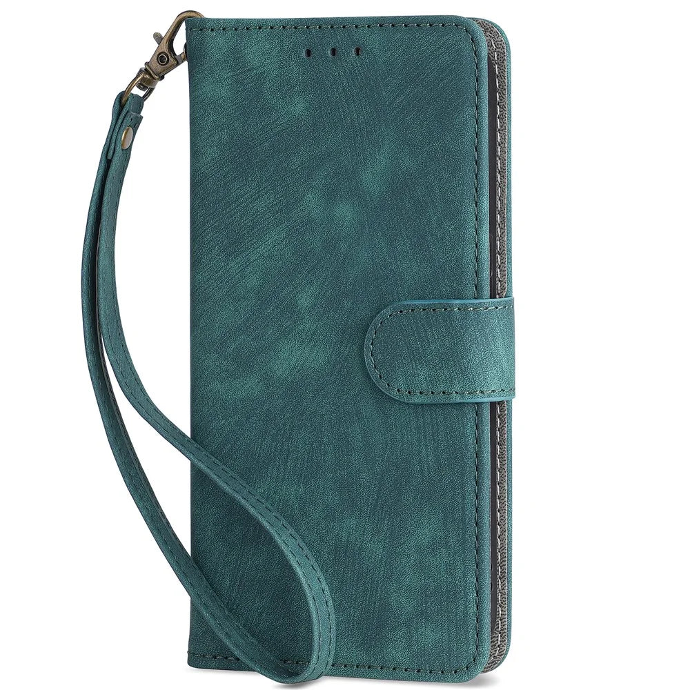 For Infinix Hot 40 X6836 / Hot 40 Pro X6837 Leather Case Phone Wallet Stand Cover - Green - 6