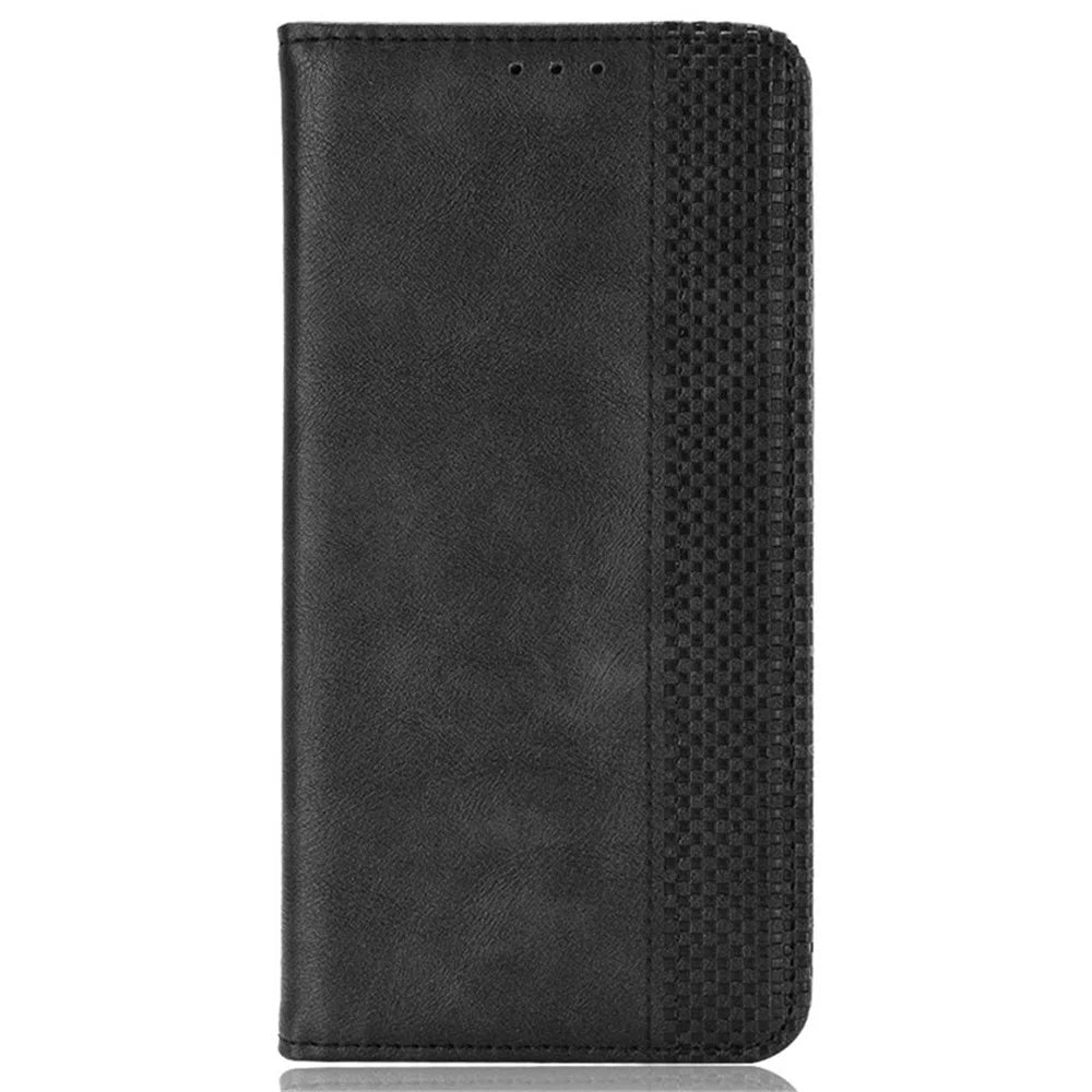 For ZTE nubia Red Magic 9 Pro 5G / 9 Pro+ 5G Leather Case Magnetic Flip Wallet Cover - Black - 6