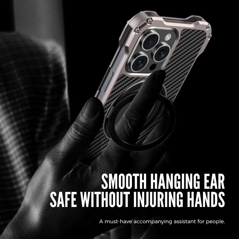 R-JUST RJ-51 For iPhone 15 Pro Magnetic Case Drop Protection Aluminum Alloy Phone Cover - 5