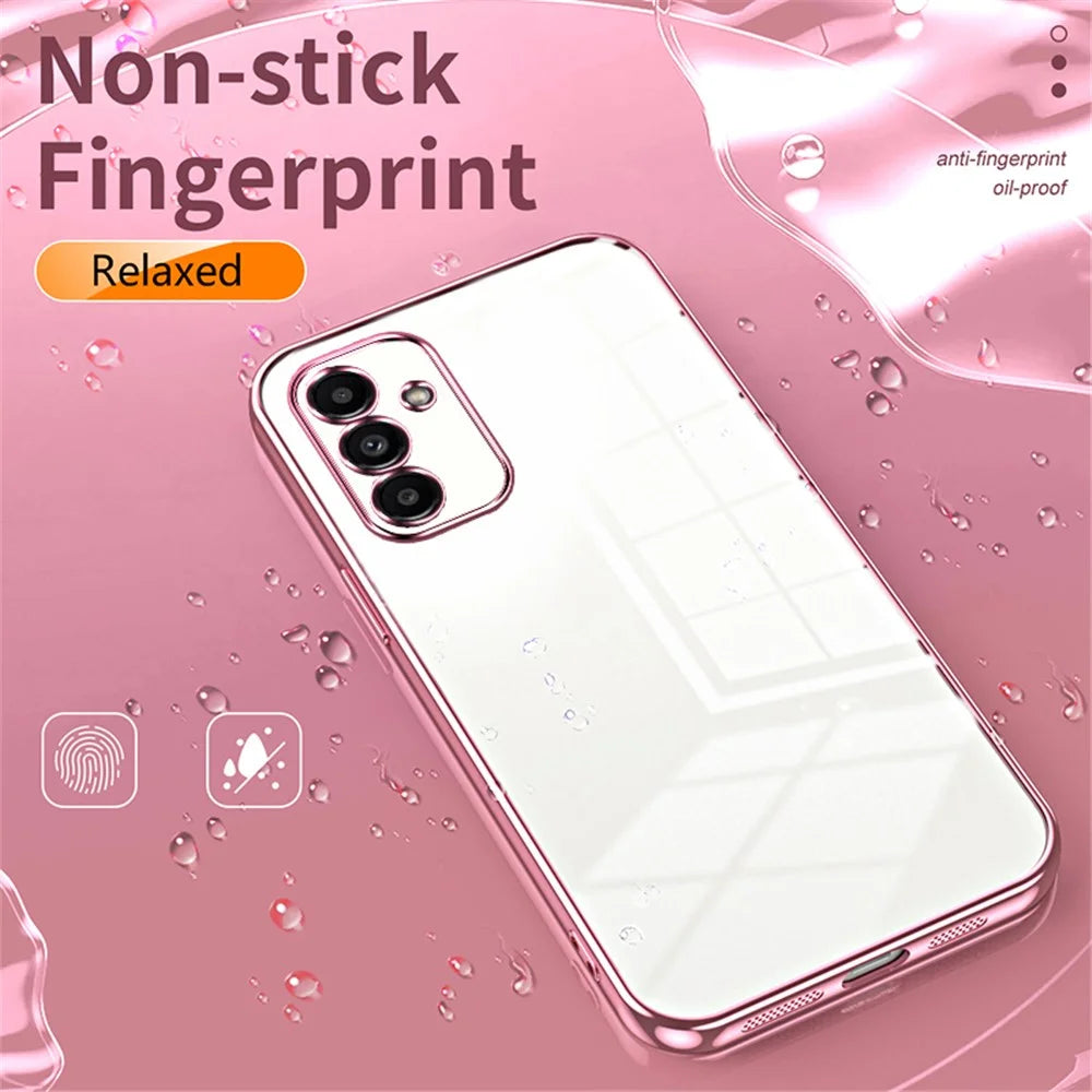 For Samsung Galaxy A14 5G / 4G Case Shockproof Crystal Clear Soft TPU Phone Back Protector - Purple - 5