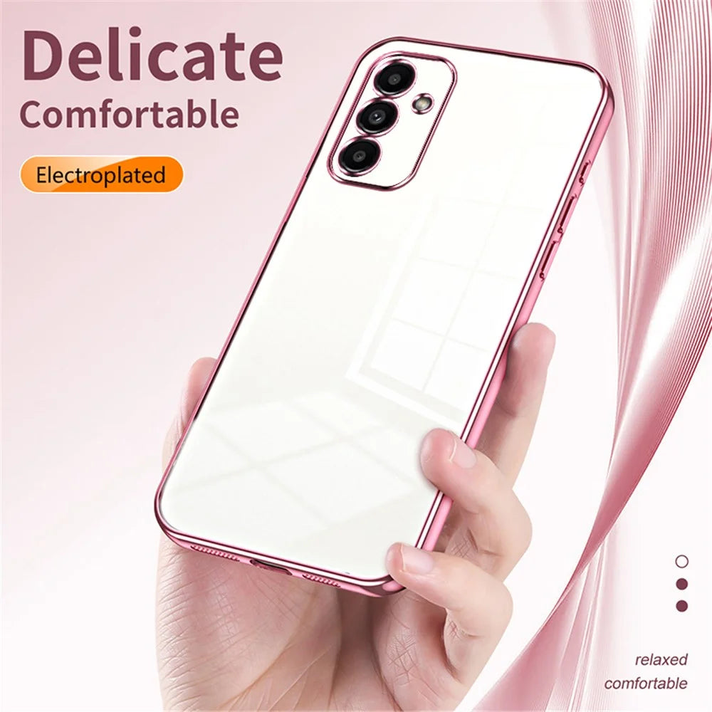 For Samsung Galaxy A14 5G / 4G Case Shockproof Crystal Clear Soft TPU Phone Back Protector - Purple - 6