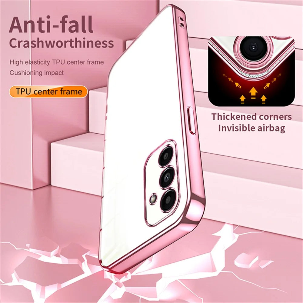 For Samsung Galaxy A14 5G / 4G Case Shockproof Crystal Clear Soft TPU Phone Back Protector - Purple - 7