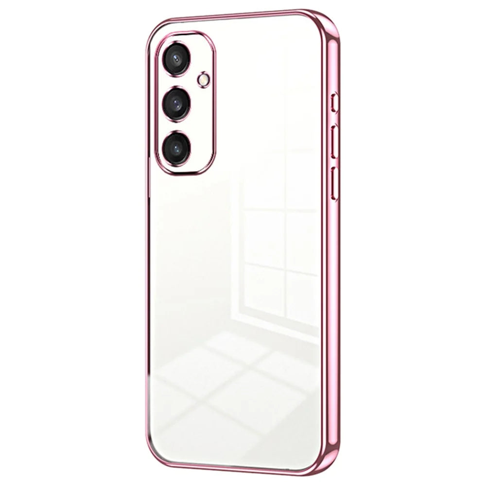 For Samsung Galaxy S24 Electroplating Case Anti-Fall TPU Phone Cover - Pink - 1