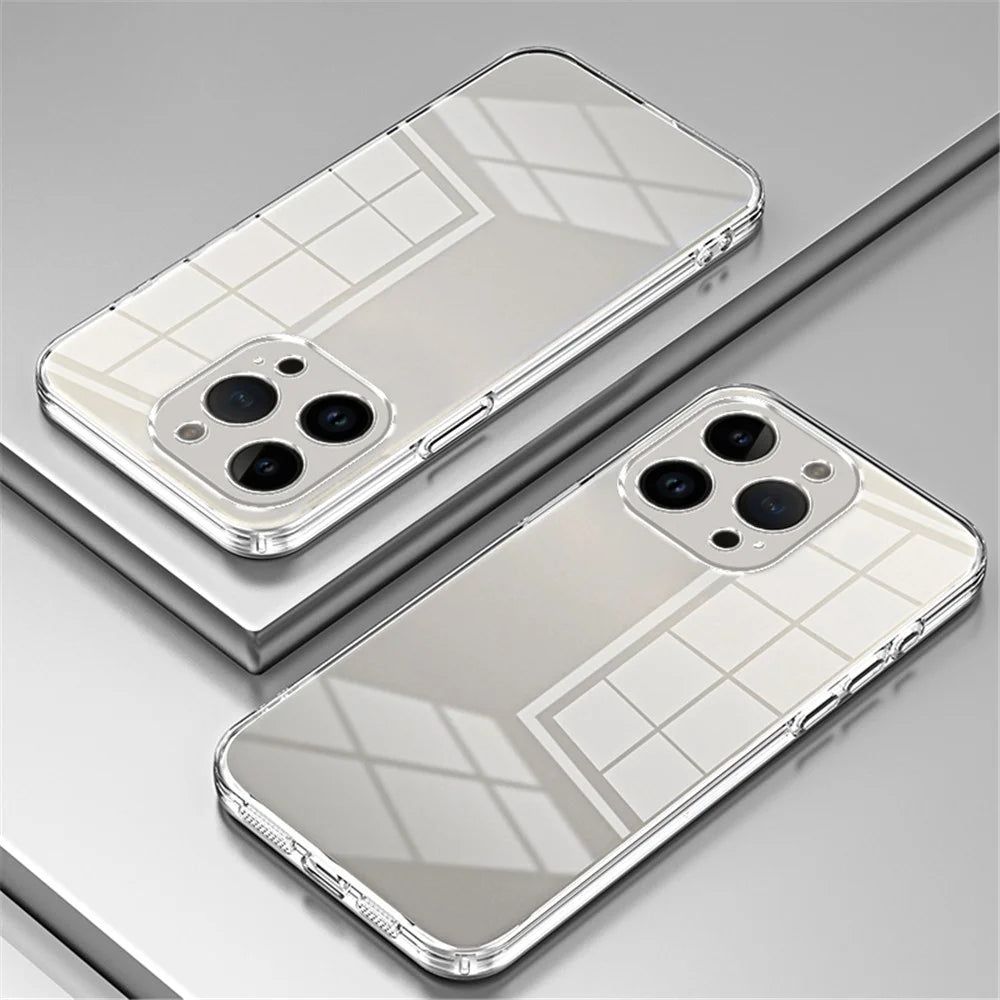 For iPhone 14 Pro TPU Case Electroplated Protective Slim Phone Cover - Transparent - 2