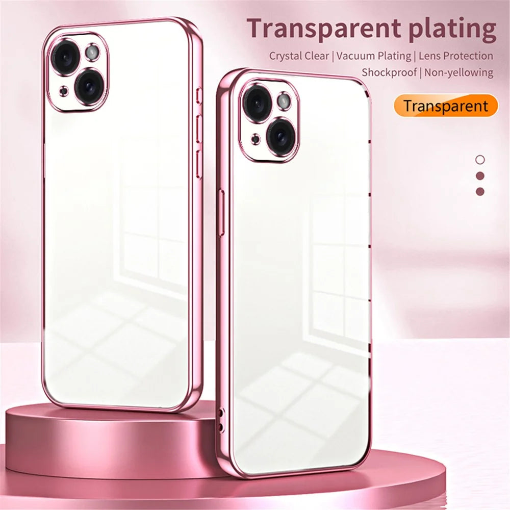 For iPhone 15 Plus Electroplating Case Anti-Drop TPU Phone Case - Gold - 3