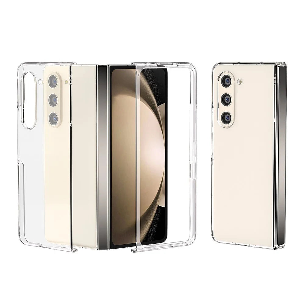 For Samsung Galaxy Z Fold5 5G Phone Case Transparent PC Back Cover - 1