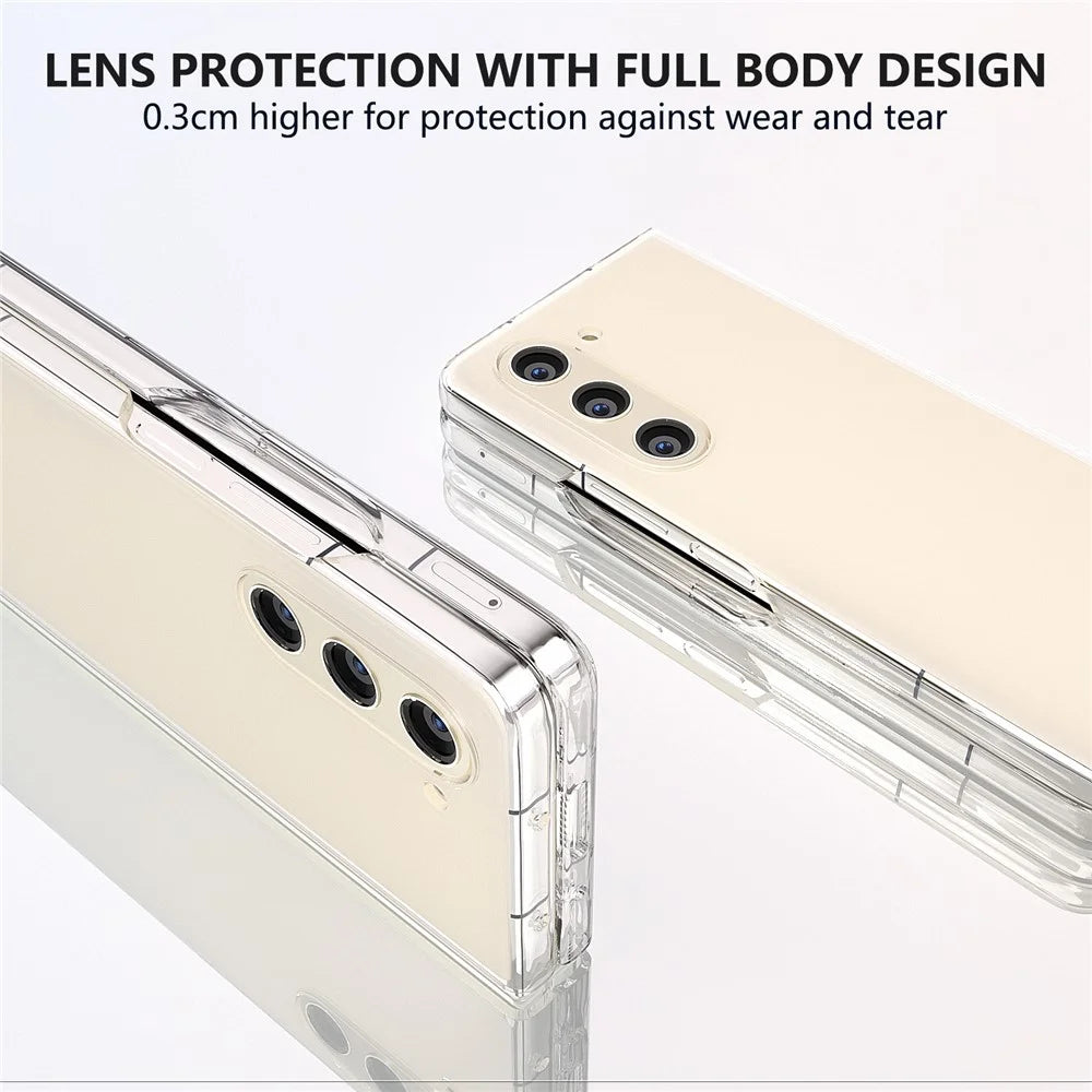 For Samsung Galaxy Z Fold5 5G Phone Case Transparent PC Back Cover - 4