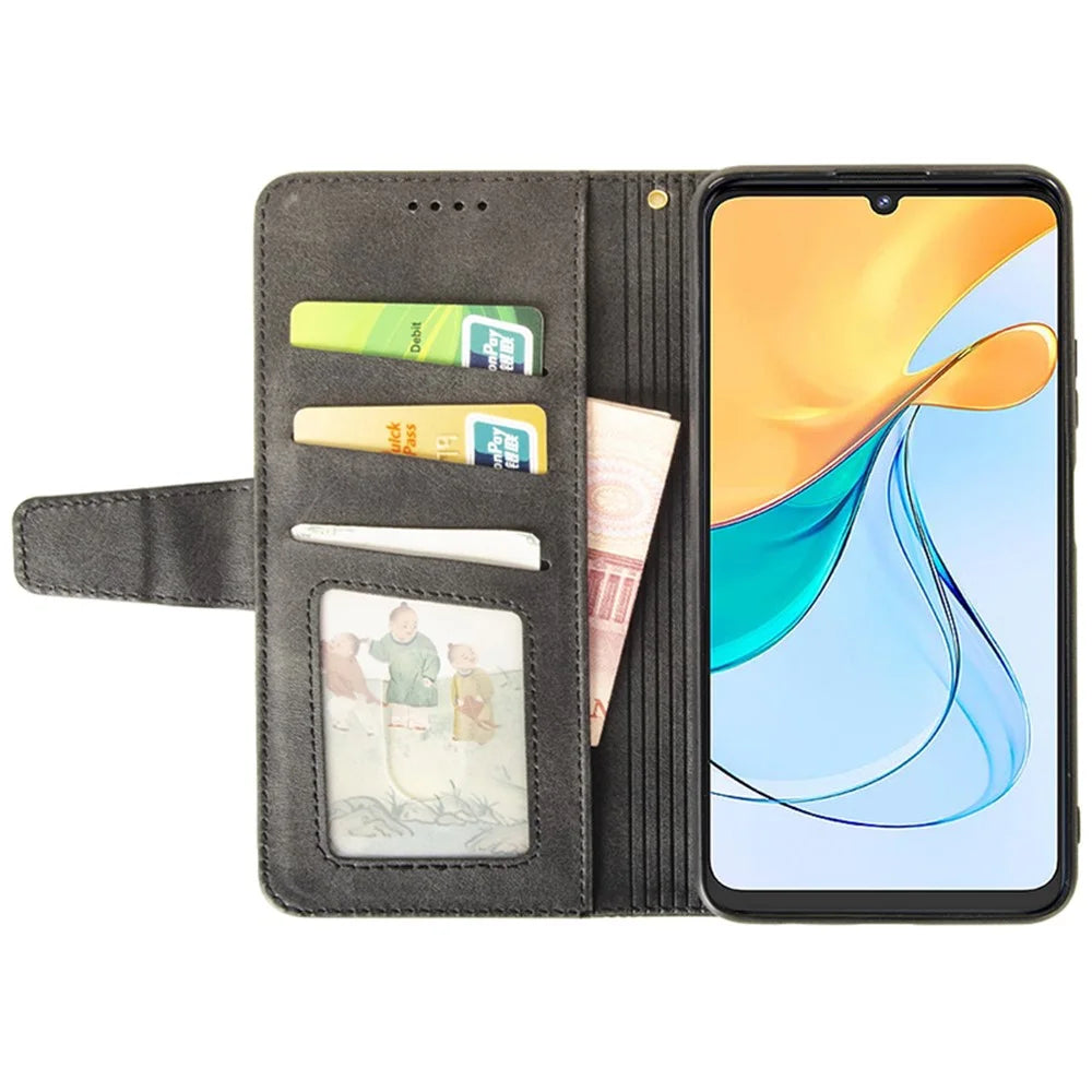 IDEWEI For ZTE Blade V50 Vita Leather Case Calf Texture Stand Wallet Phone Cover - Black - 2
